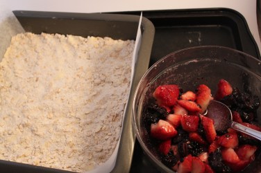 berry oat bars