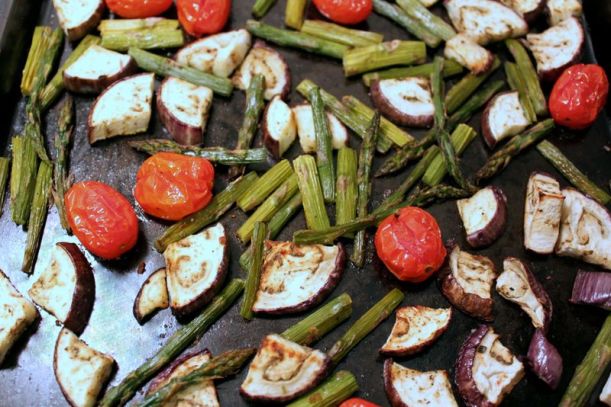 farro with roasted veggies