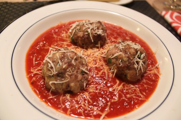 baked meatballs & tomato sauce